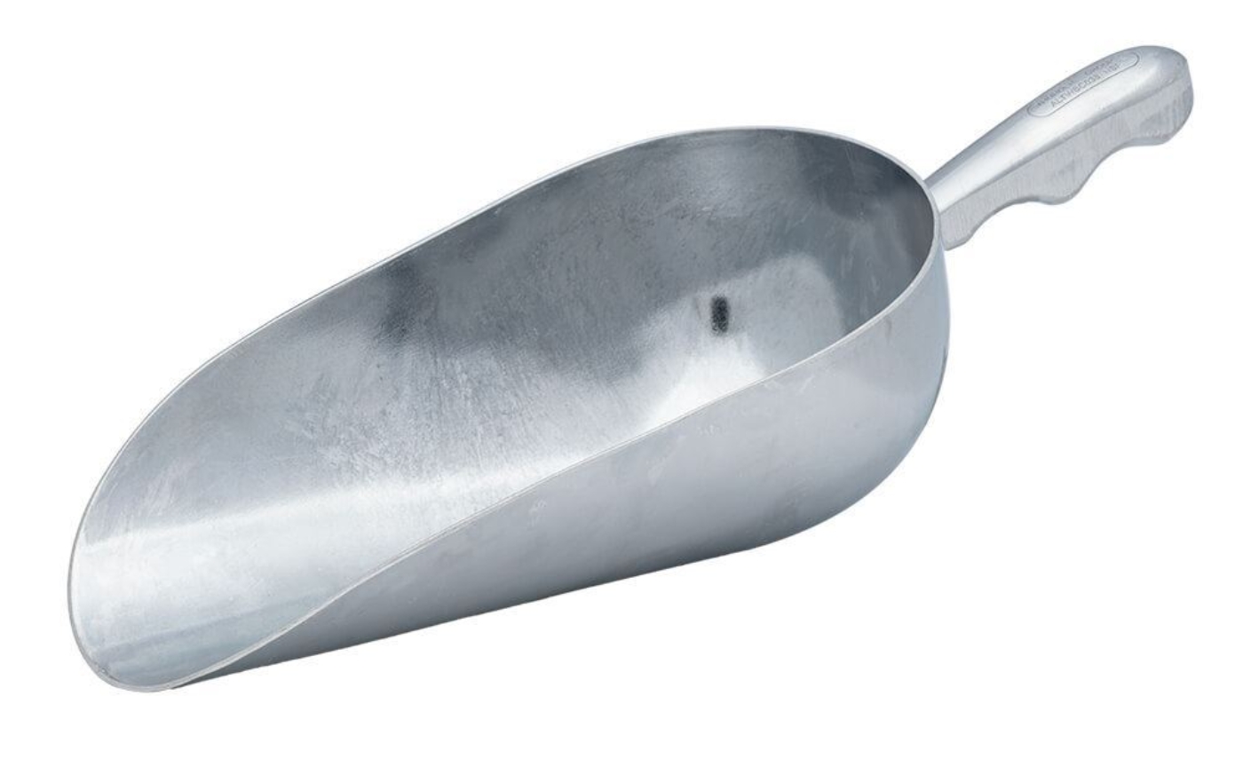 Picture of 38oz Aluminum Round Bottom Sample Scoop
