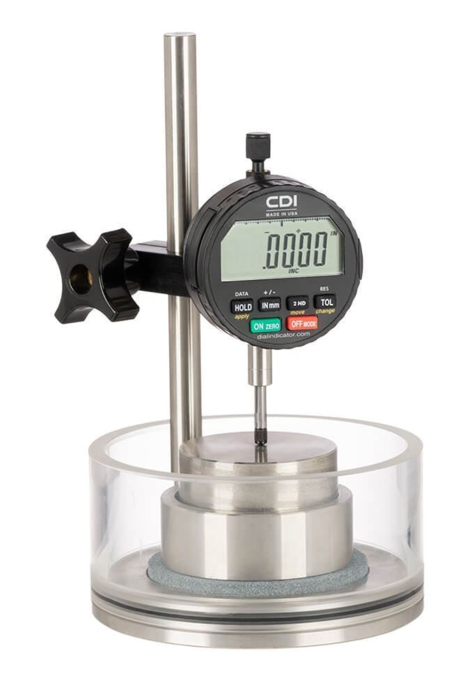 Basic Swell Consolidometer shown with optional Digital Dial Indicator