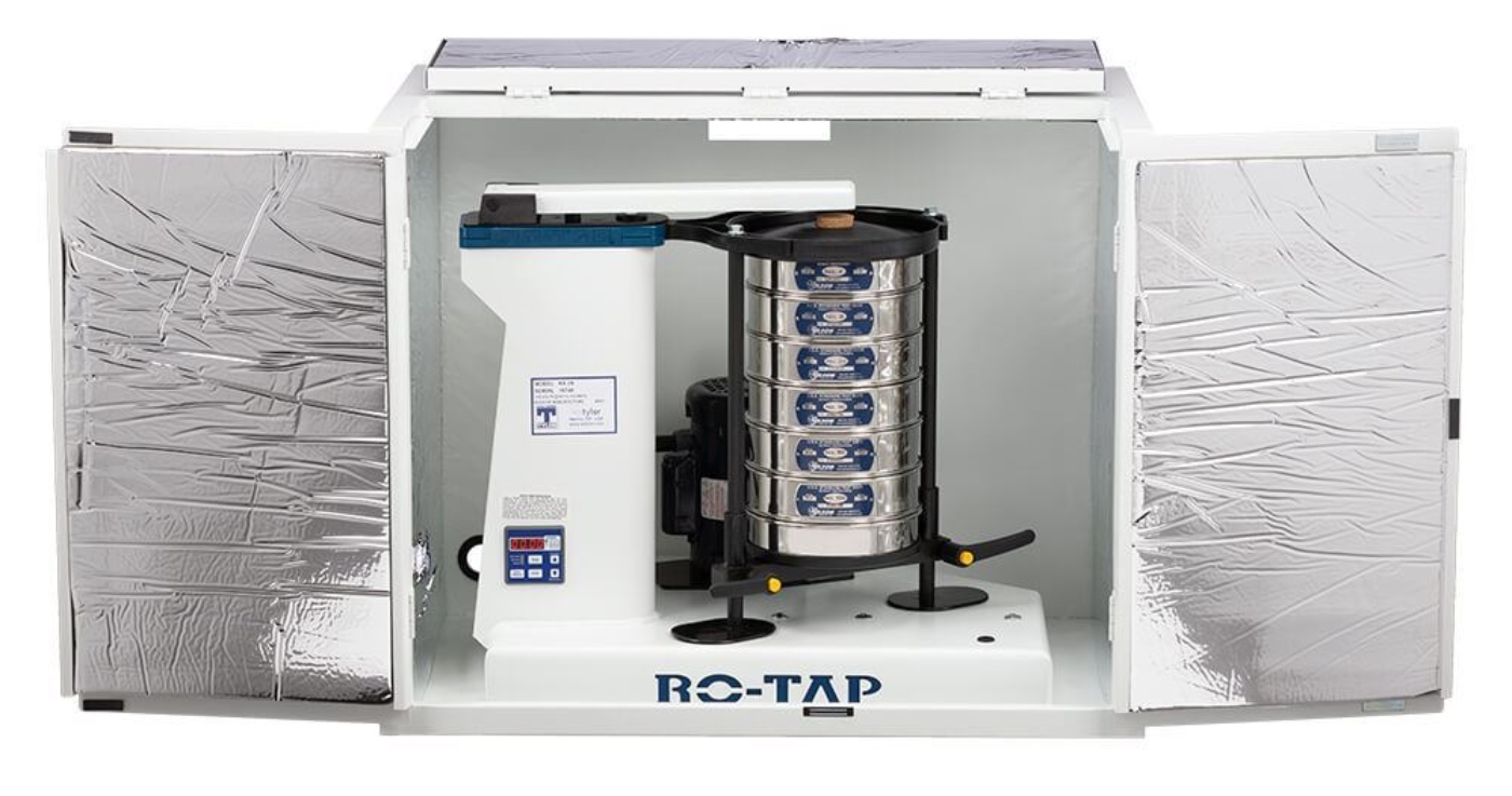 SSA-320A shown with SS-30 and 12in sieves