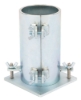 Back of  4x8in Steel Concrete Cylinder Mold