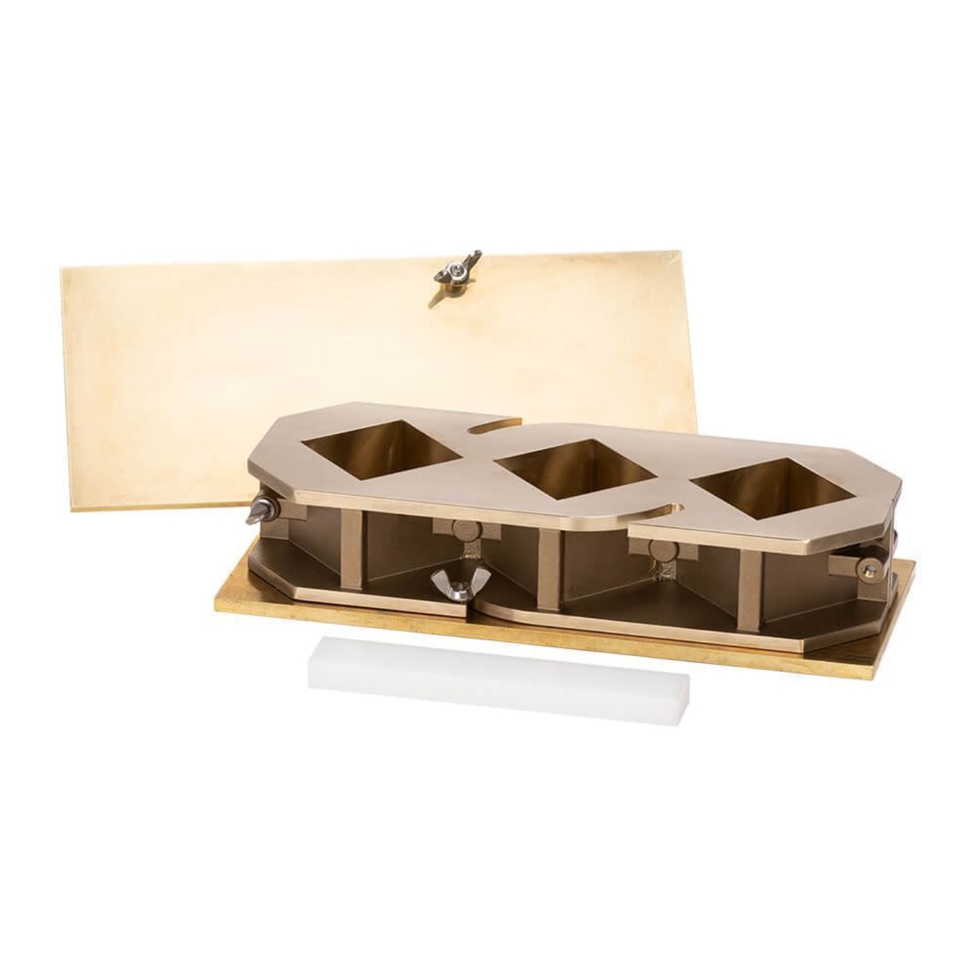 	2 x 2in Bronze Cube Mold with Cover Plate