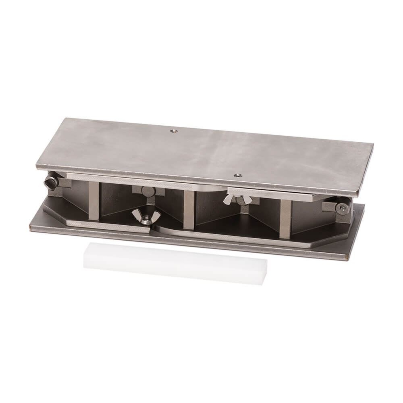 2x2in Stainless Steel Cube Mold with Cover and Tamper