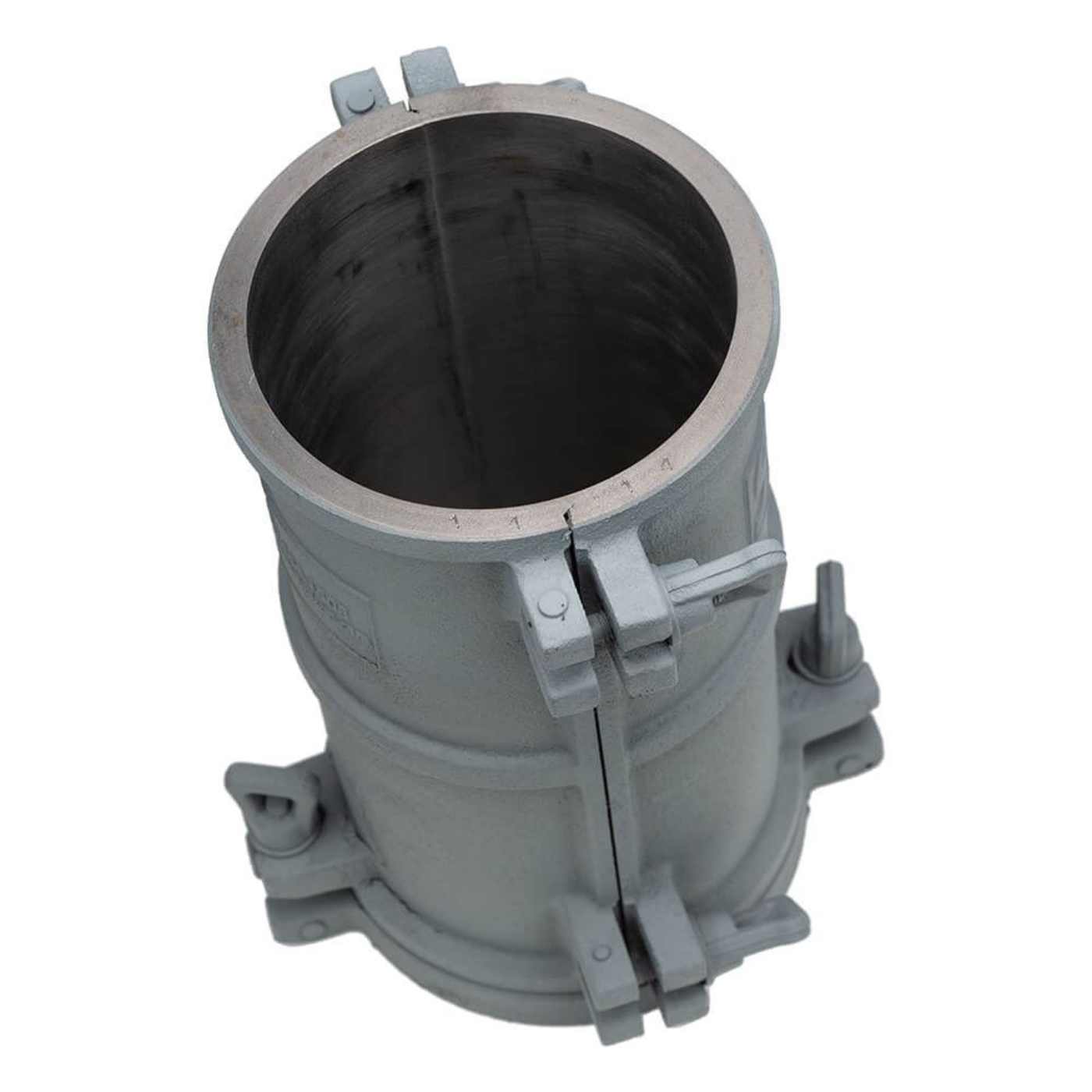 Cast-Iron Concrete Cylinder Mold disassembled