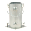 Back of 6x12in Steel Concrete Cylinder Mold with Handle