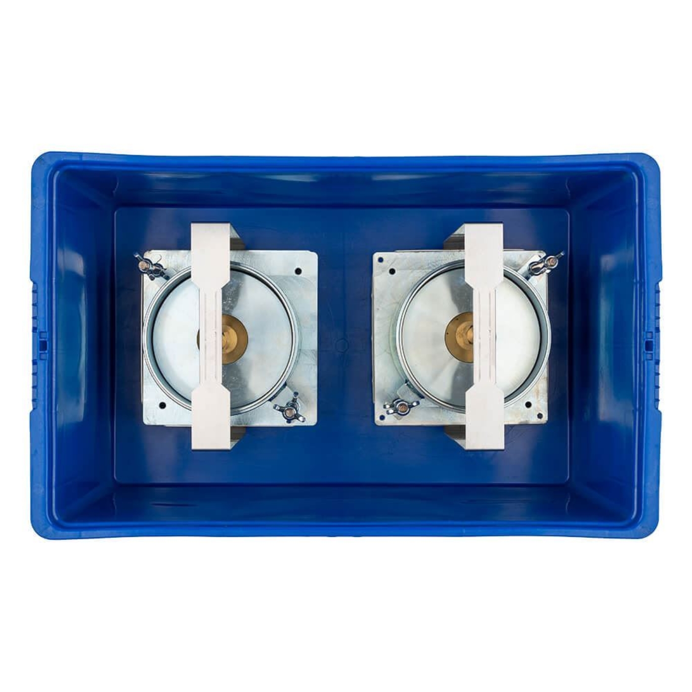 Soak Tank shown with Molds, Rack, Plates, and Weights