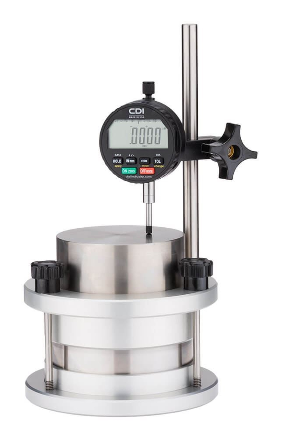 Expansion Index Consolidometer shown with optional Digital Dial Indicator