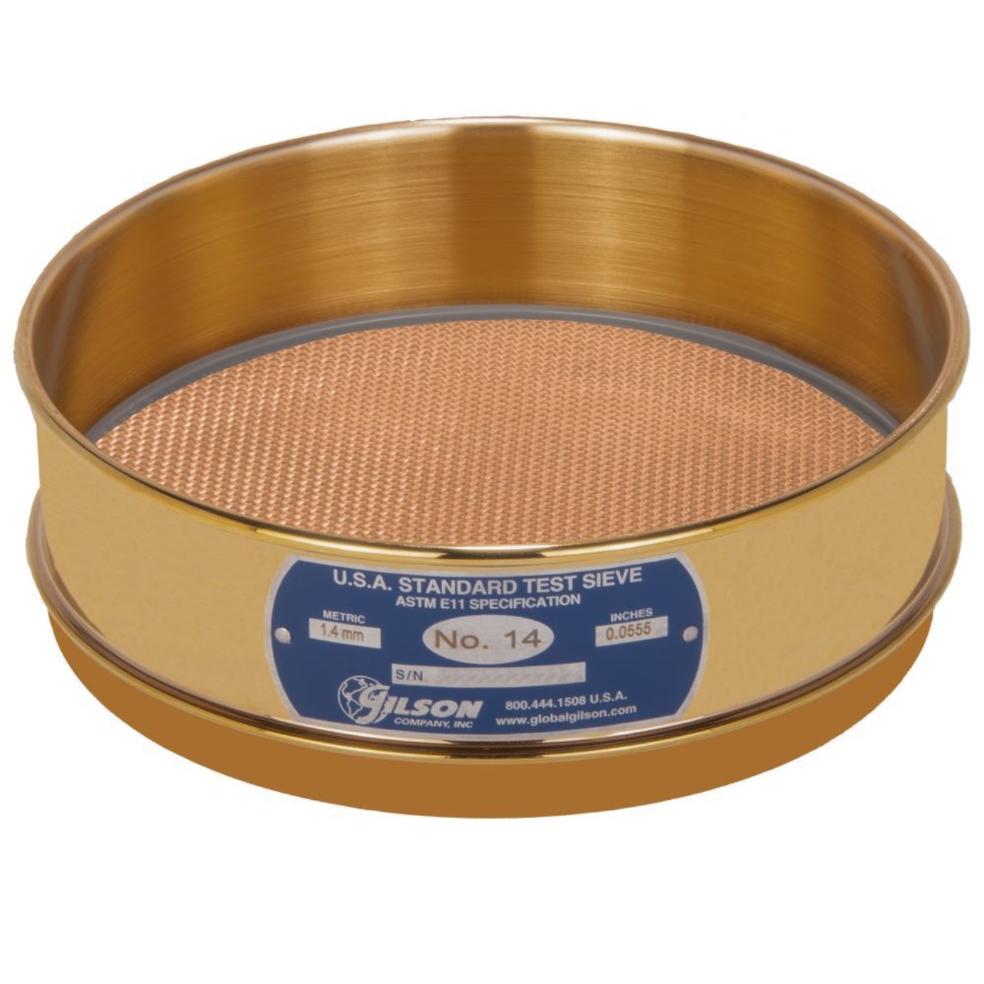 Picture of 8in Sieve, All Brass, Full-Height, No.14