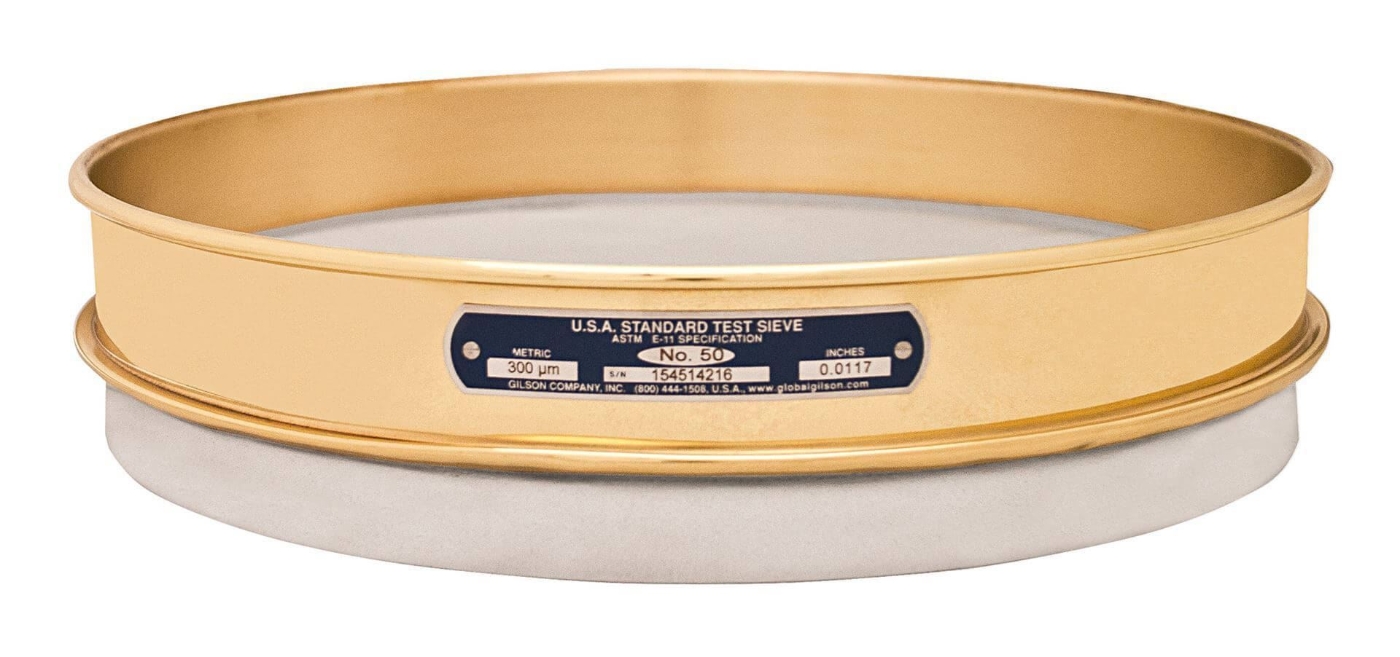 Picture of Clearance 12in Sieve, Brass/Stainless, Half-Height, No.14