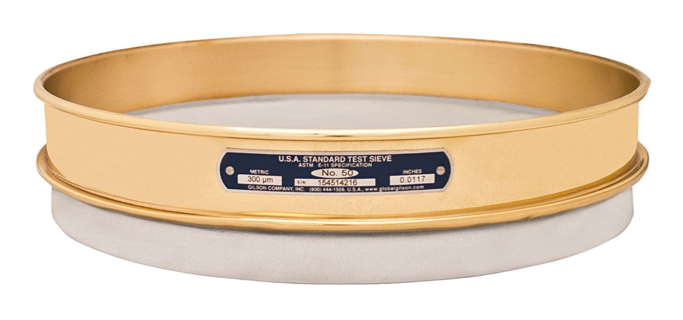 Picture of Clearance 12in Sieve, Brass/Stainless, Half-Height, .530in