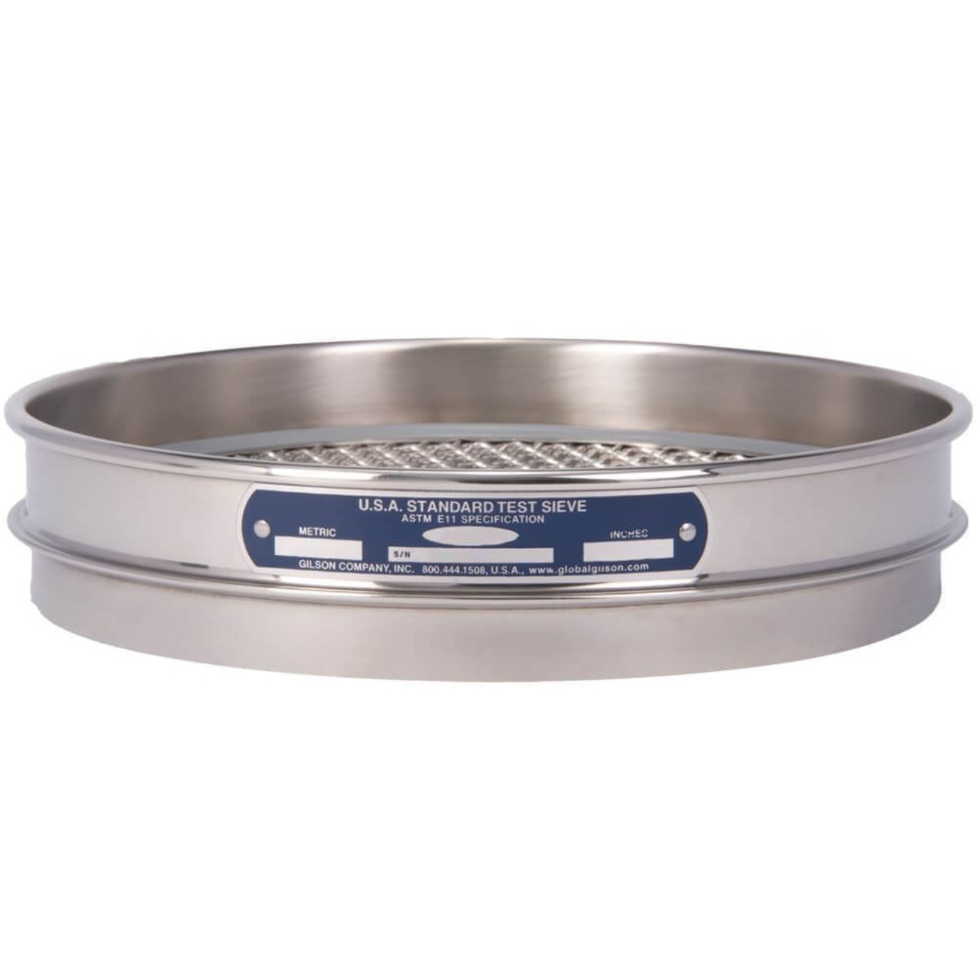 Picture of Clearance 8in Sieve, All Stainless, Half-Height, 1/8in