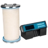 Bulk Resistivity Accessory application setup shown with Resipod Concrete Resistivity Meter (Meter sold separately, Concrete sample not included)