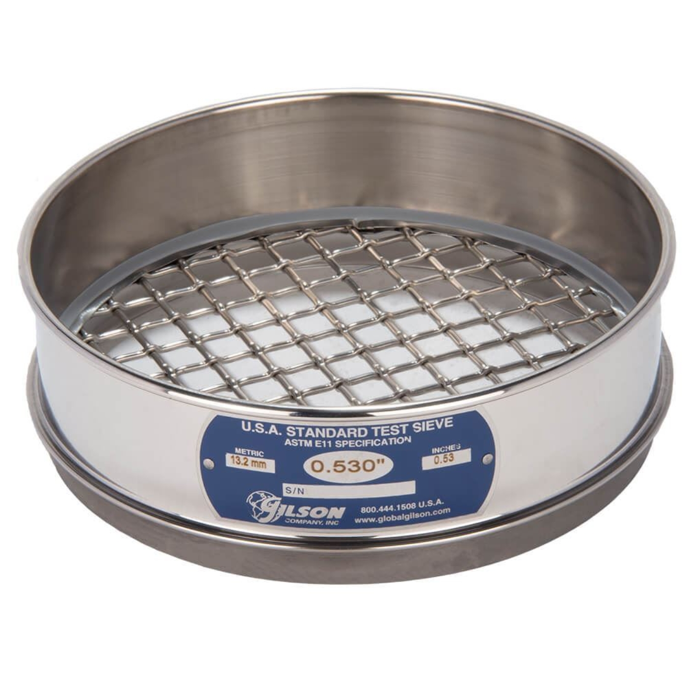 Picture of 8in Sieve, All Stainless, Full-Height, .530in