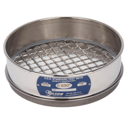 Picture of 8in Sieve, All Stainless, Full-Height, .530in