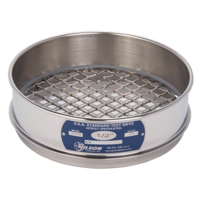 Picture of 8in Sieve, All Stainless, Full-Height, 1/2in