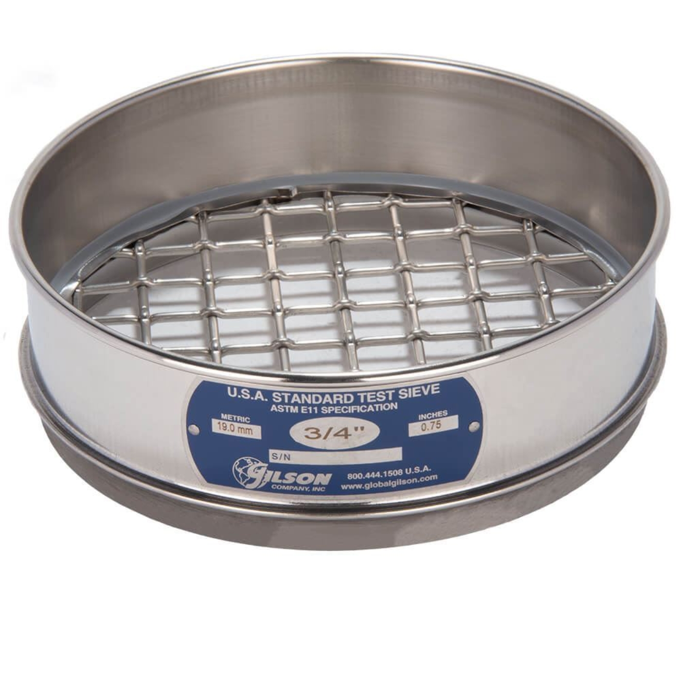 Picture of 8in Sieve, All Stainless, Full-Height, 3/4in