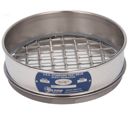 Picture of 8in Sieve, All Stainless, Full-Height, 3/4in