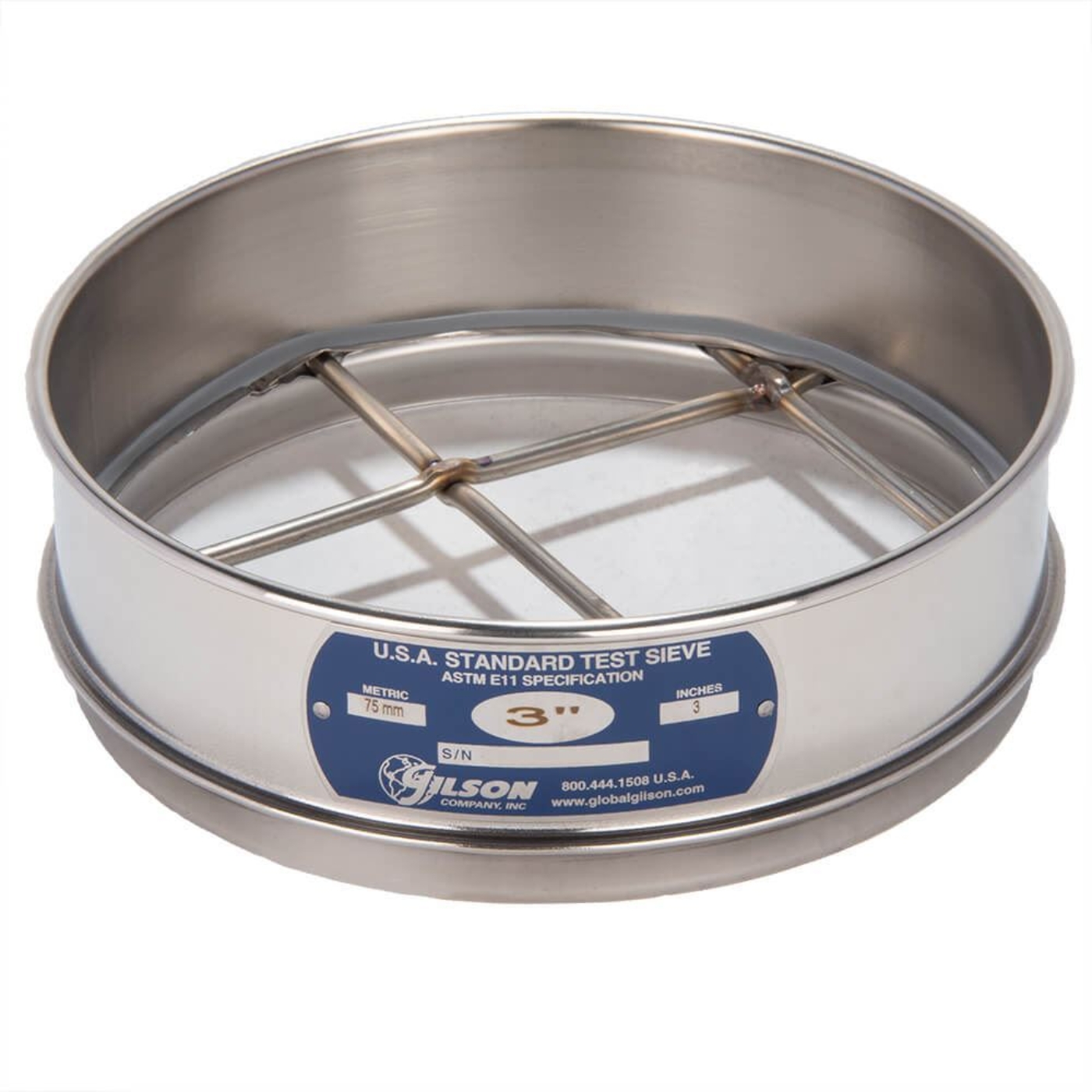 Picture of 8in Sieve, All Stainless, Full-Height, 3in