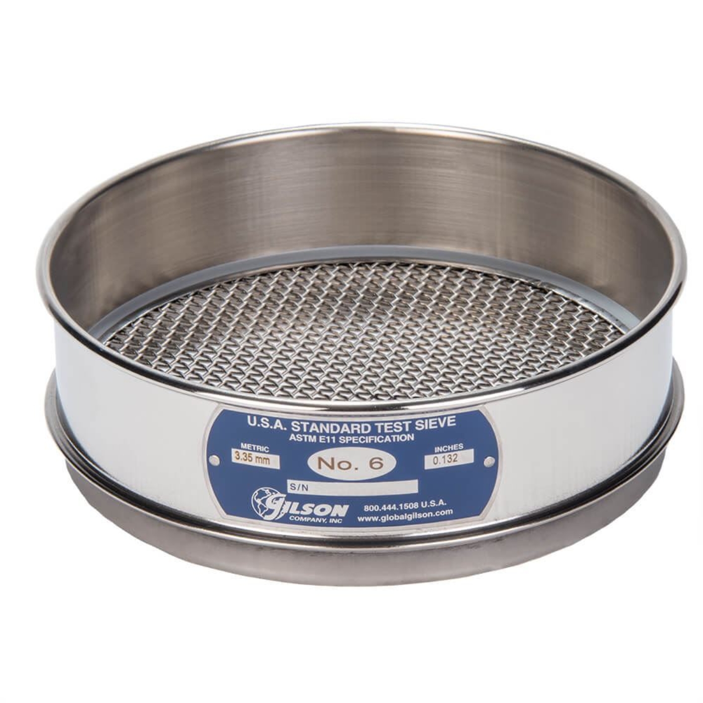 Picture of 8in Sieve, All Stainless, Full-Height, No.6
