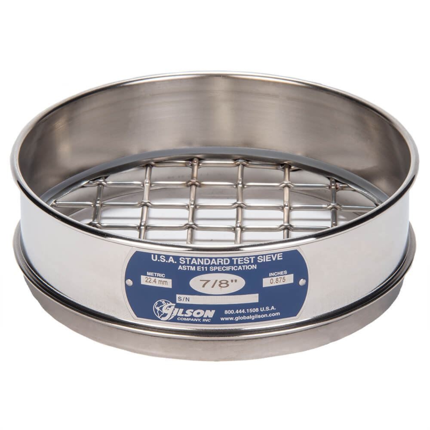 Picture of 8in Sieve, All Stainless, Full-Height, 7/8in