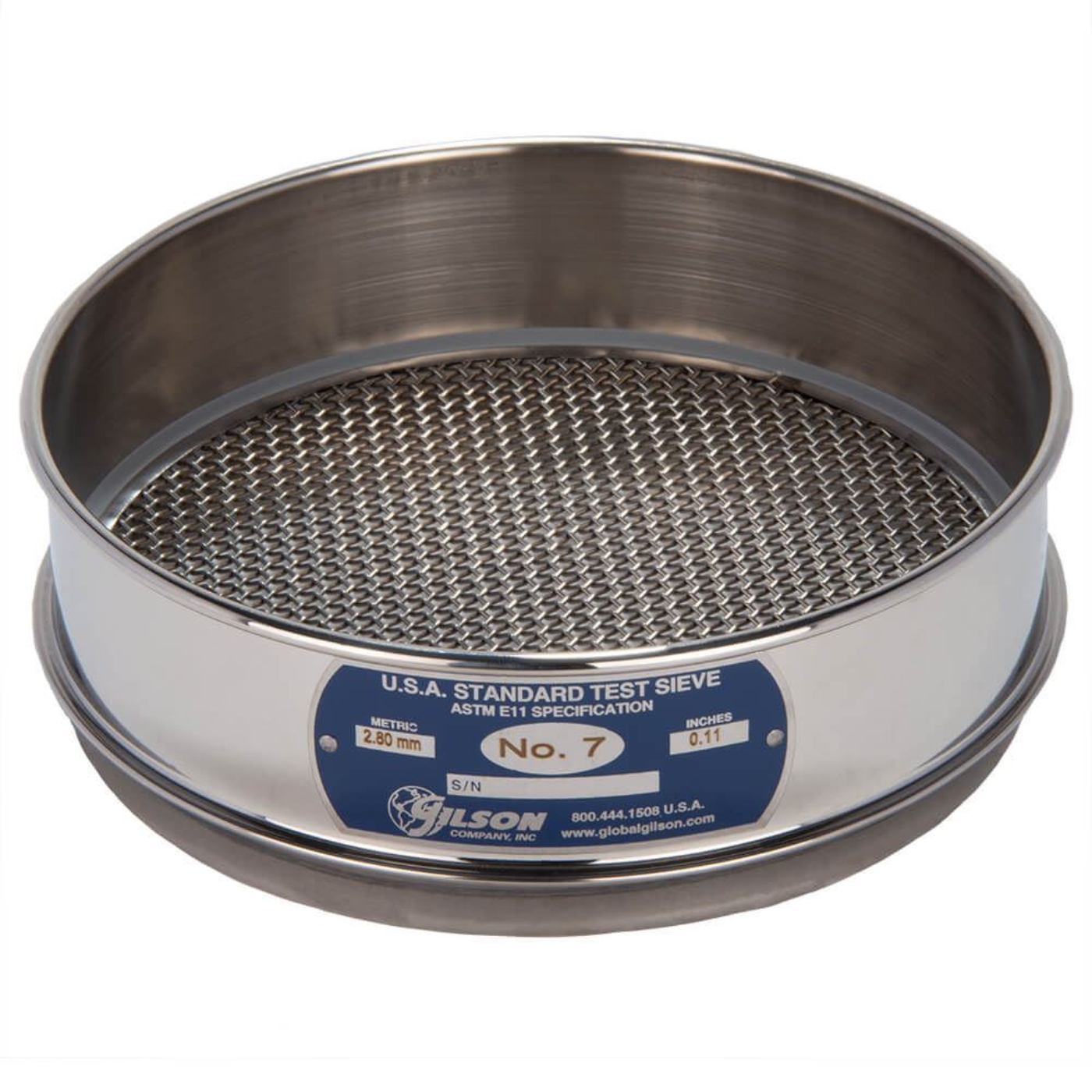 Picture of 8in Sieve, All Stainless, Full-Height, No.7