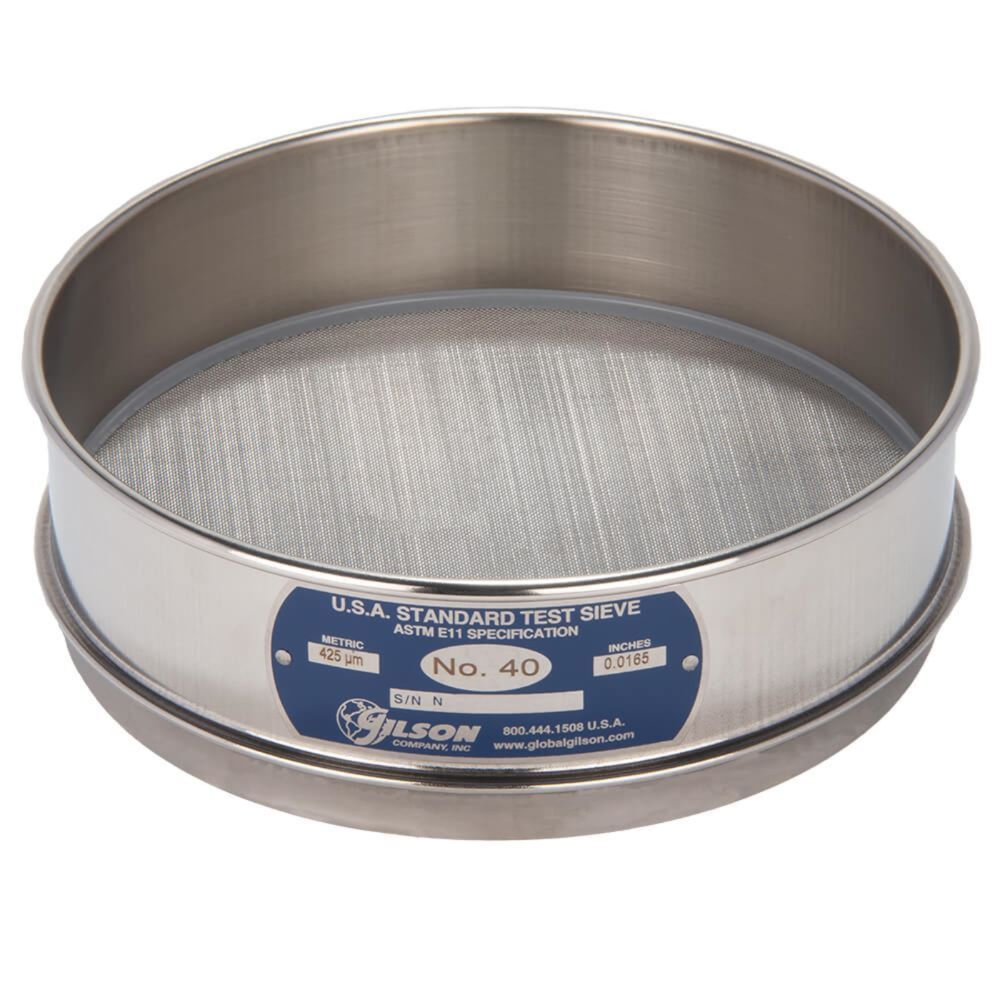 Picture of 8in Sieve, All Stainless, Full-Height, No.40