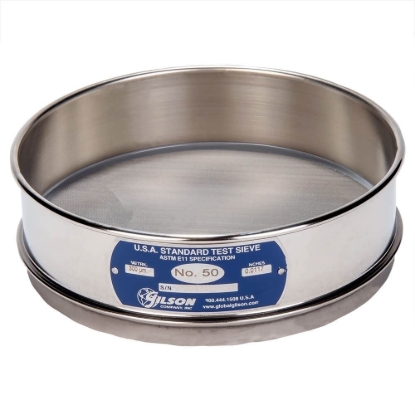 Picture of No.50 Mesh Sieve, All Stainless, Full-Height, 8in diameter