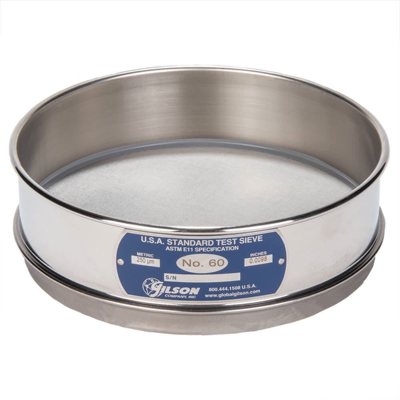 Picture of 8in Sieve, All Stainless, Full-Height, No.60