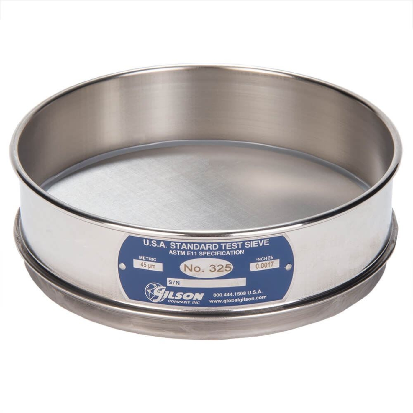 Picture of 8in Sieve, All Stainless, Full-Height, No.325