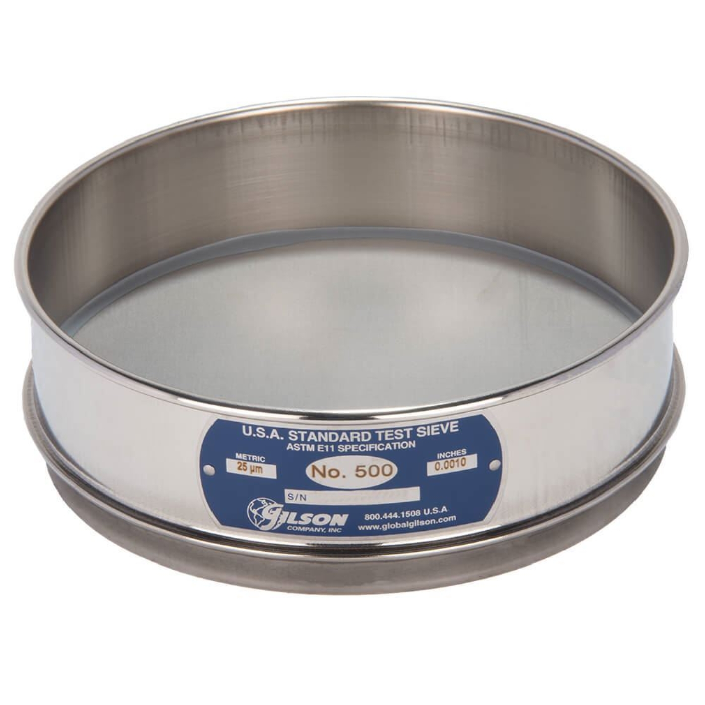Picture of 8in Sieve, All Stainless, Full-Height, No.500