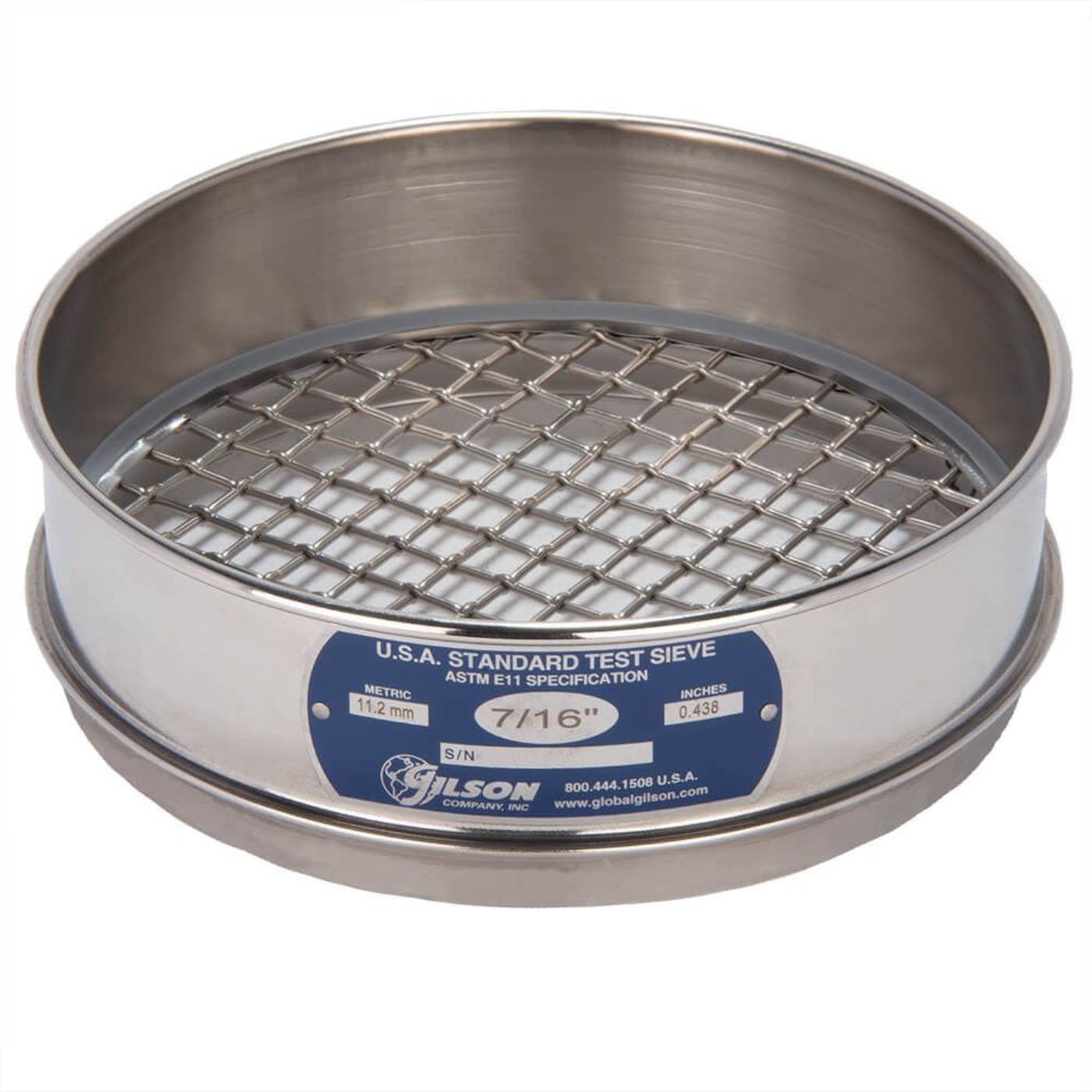 Picture of 8in Sieve, All Stainless, Full-Height, 7/16in