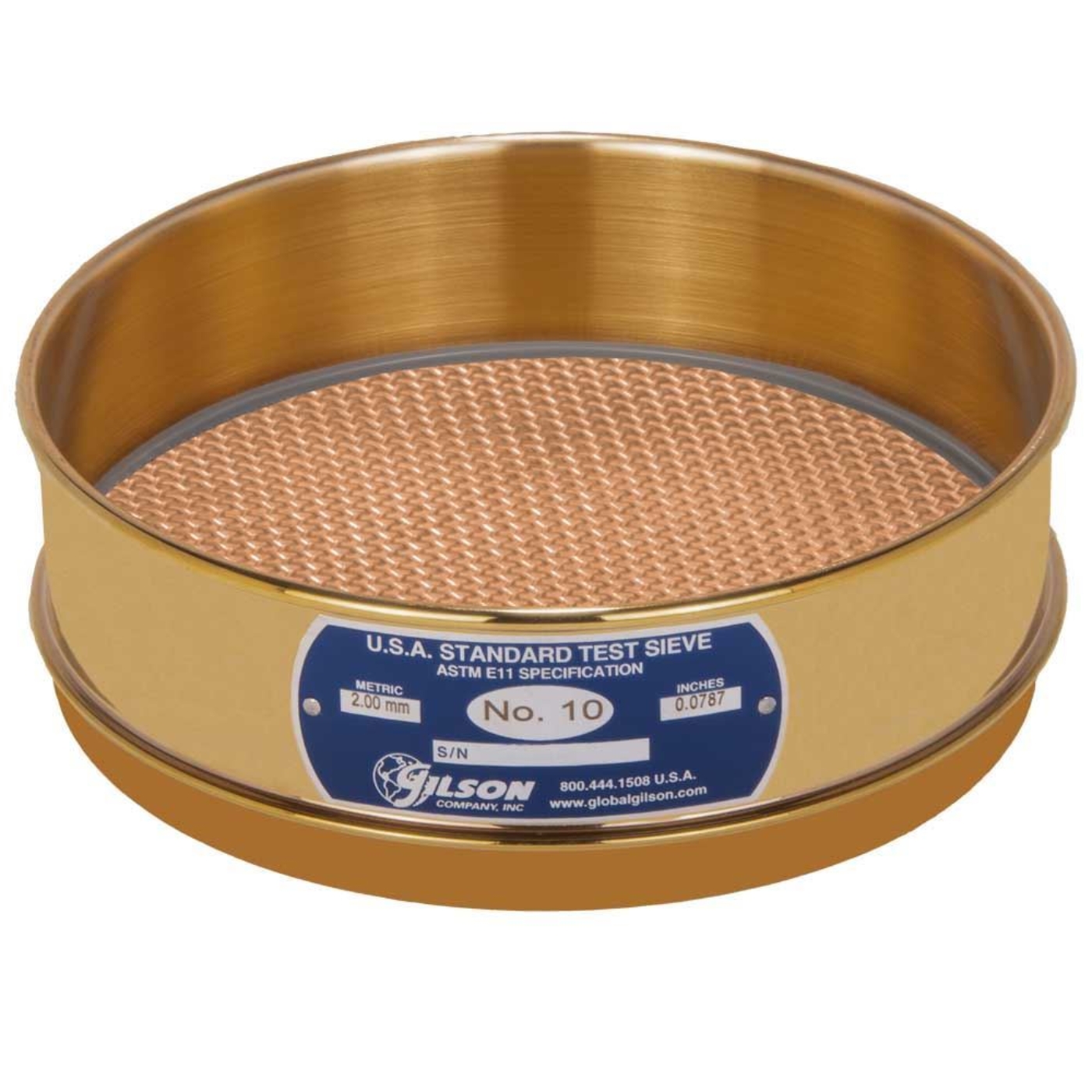 Picture of 8in Sieve, All Brass, Full-Height, No.10