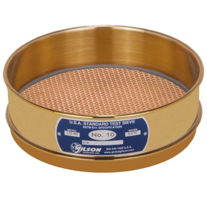 Picture of 8in Sieve, All Brass, Full-Height, No.10