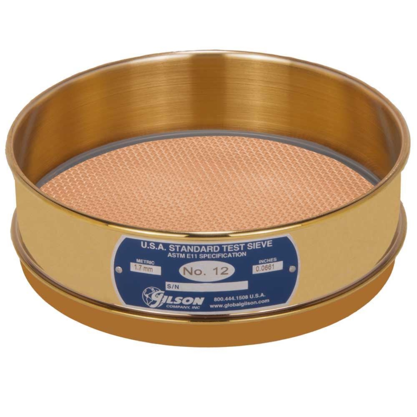 Picture of 8in Sieve, All Brass, Full-Height, No.12