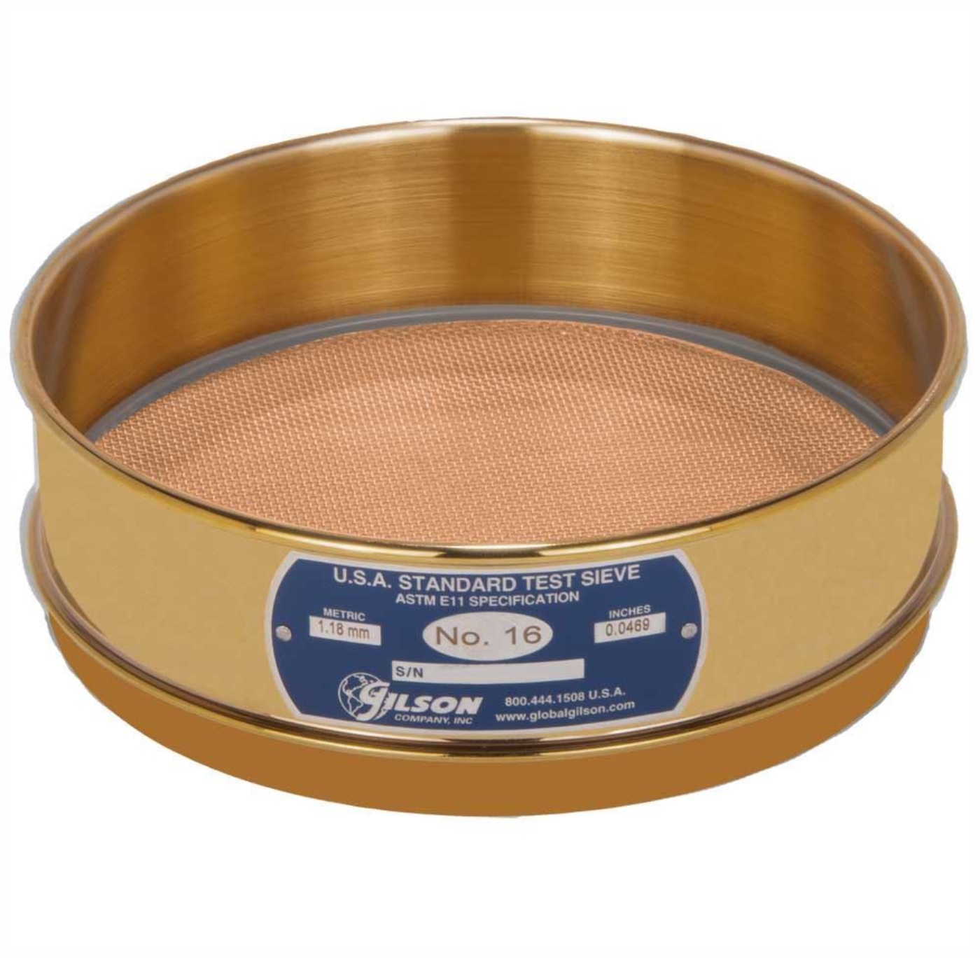 Picture of 8in Sieve, All Brass, Full-Height, No.16