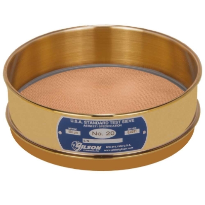 Picture of 8in Sieve, All Brass, Full-Height, No.20