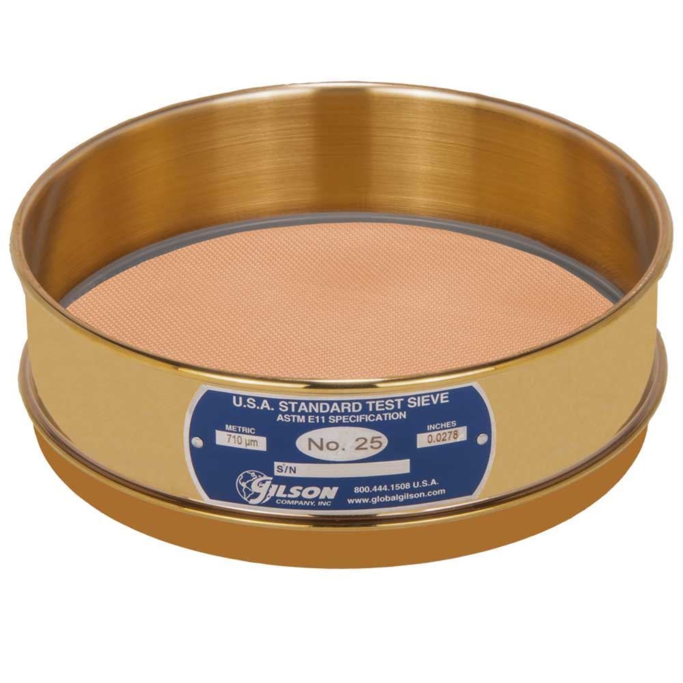 Picture of 8in Sieve, All Brass, Full-Height, No.25