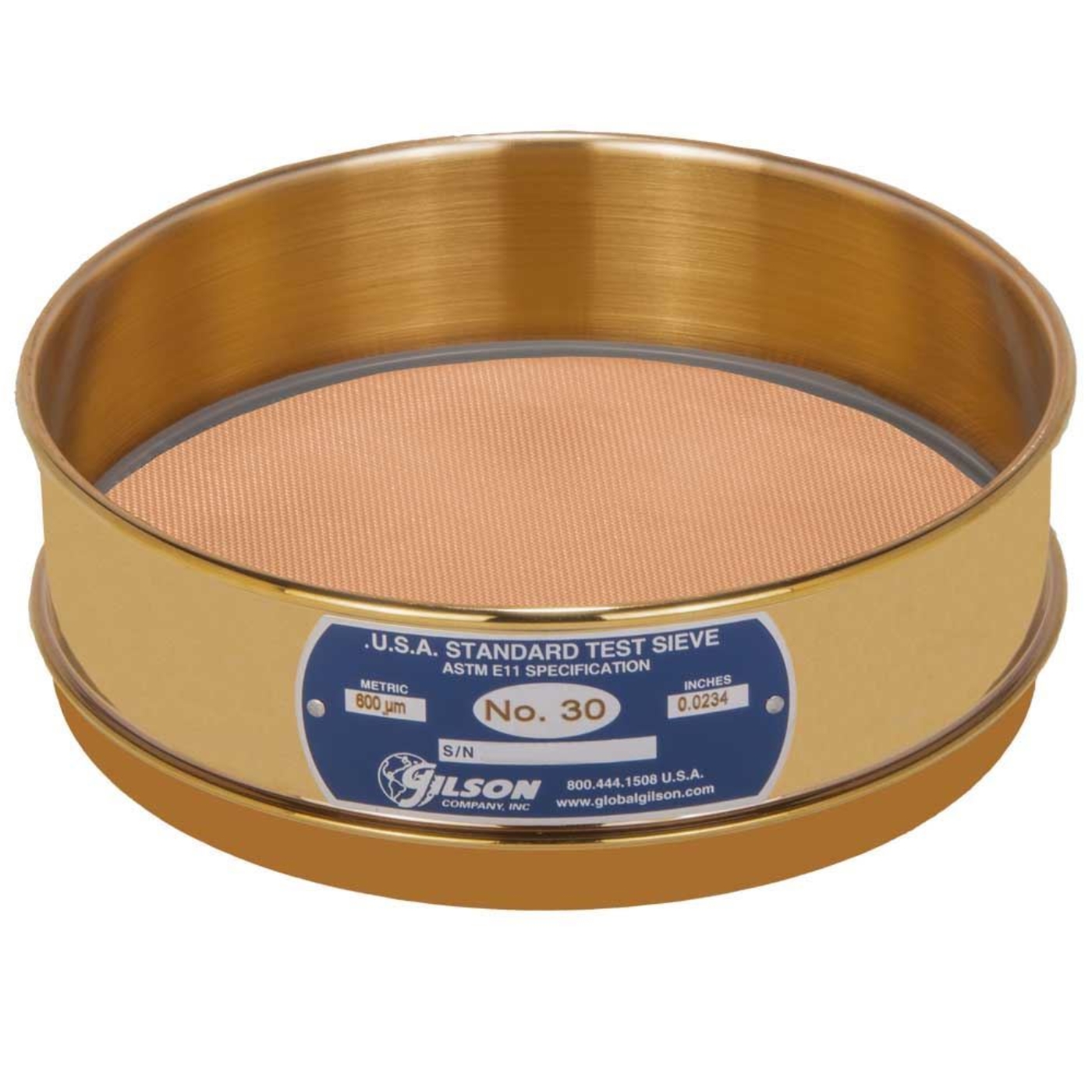 Picture of 8in Sieve, All Brass, Full-Height, No.30