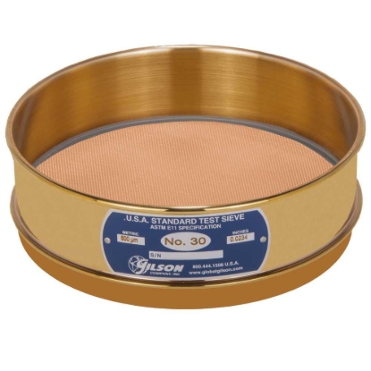 Picture of 8in Sieve, All Brass, Full-Height, No.30