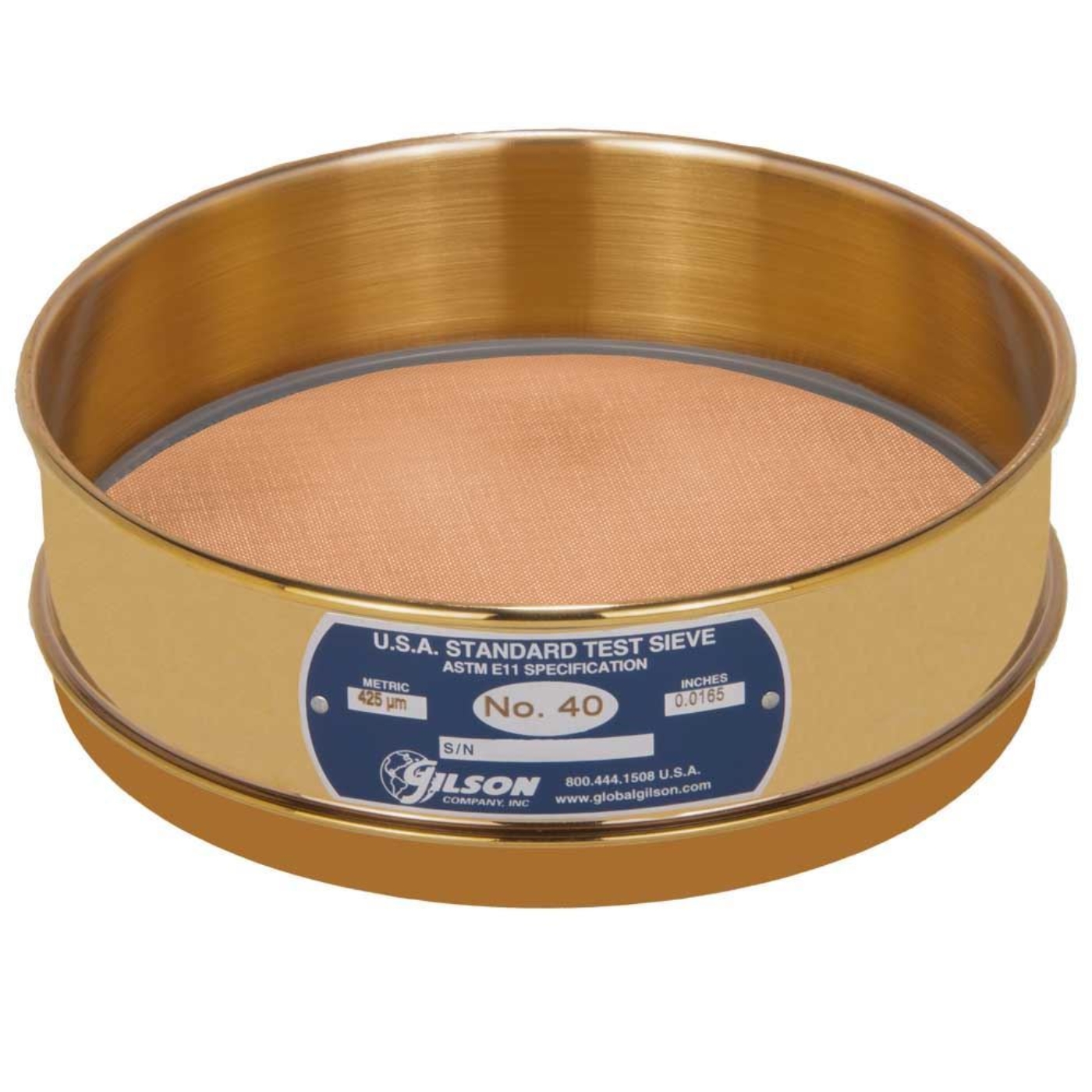 Picture of 8in Sieve, All Brass, Full-Height, No.40