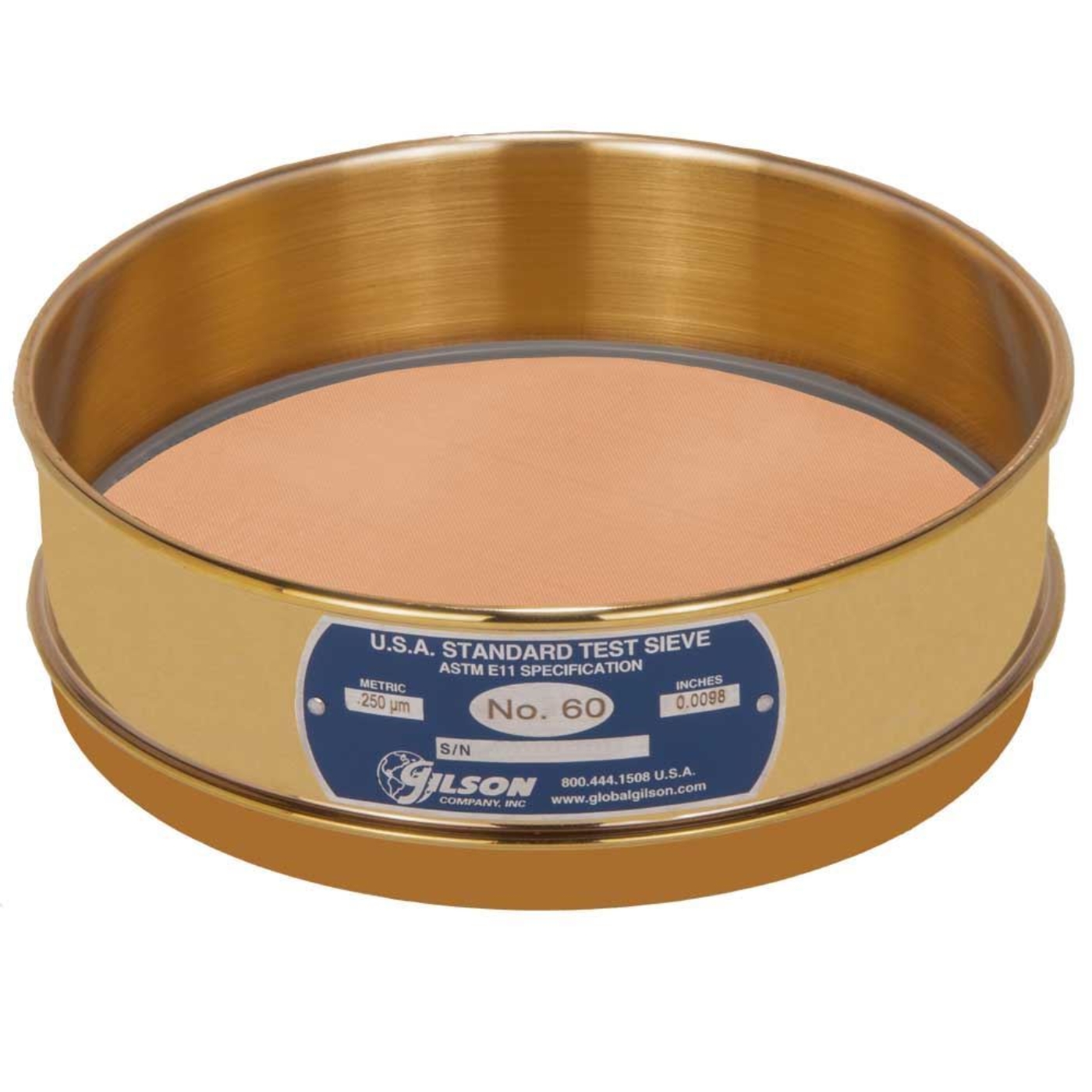 Picture of 8in Sieve, All Brass, Full-Height, No.60