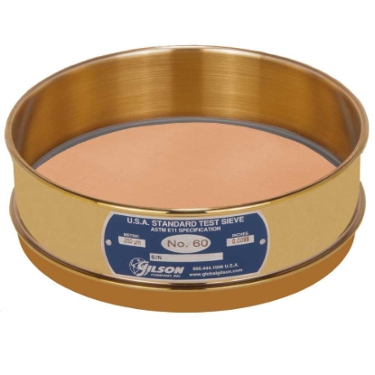 Picture of 8in Sieve, All Brass, Full-Height, No.60