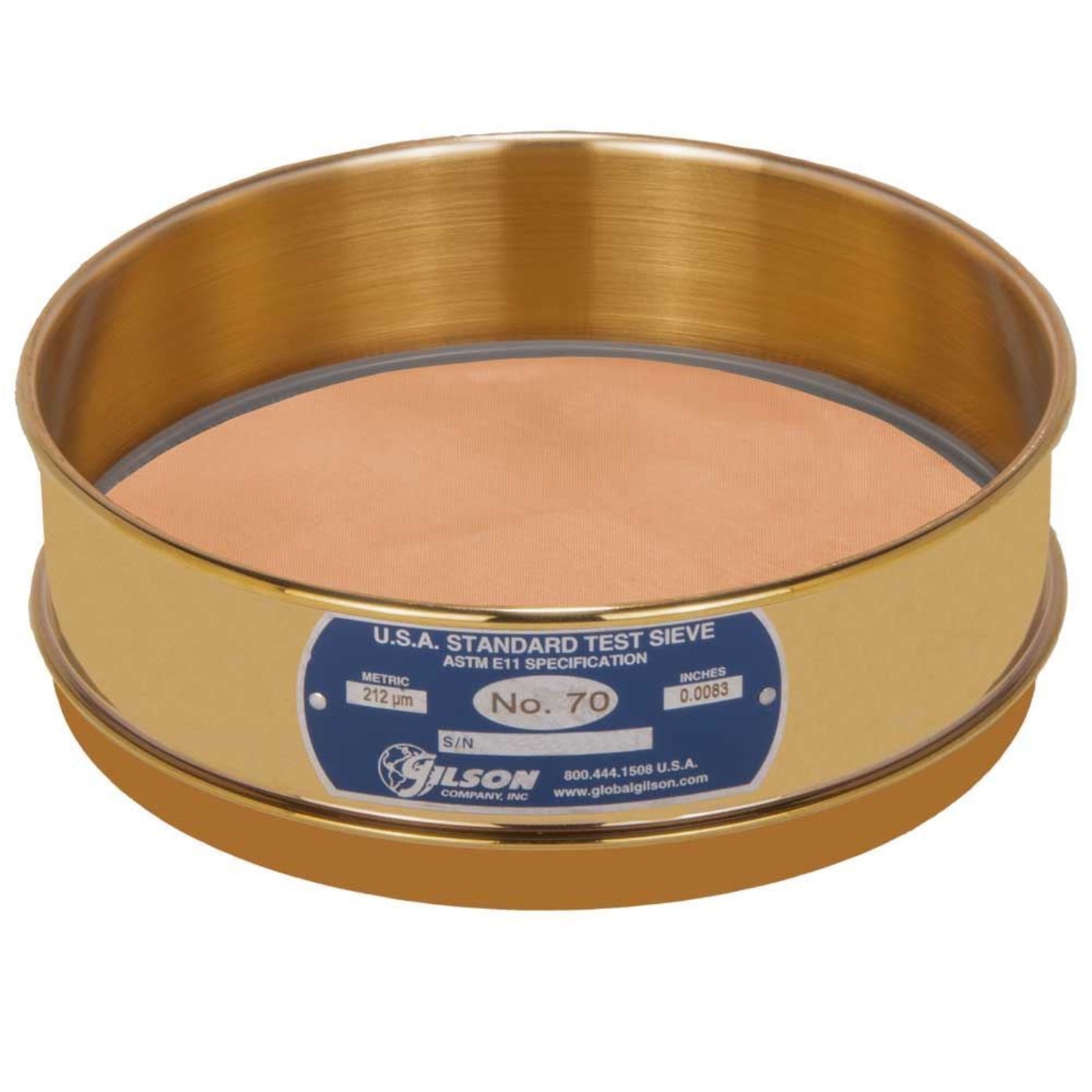 Picture of 8in Sieve, All Brass, Full-Height, No.70