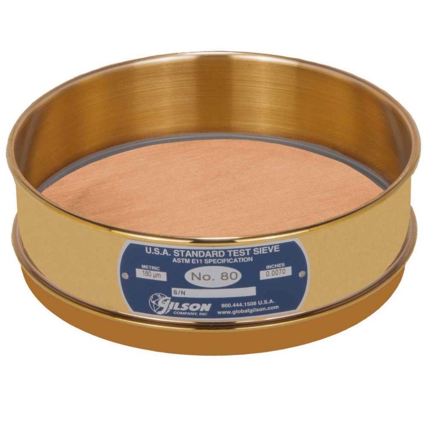 Picture of 8in Sieve, All Brass, Full-Height, No.80
