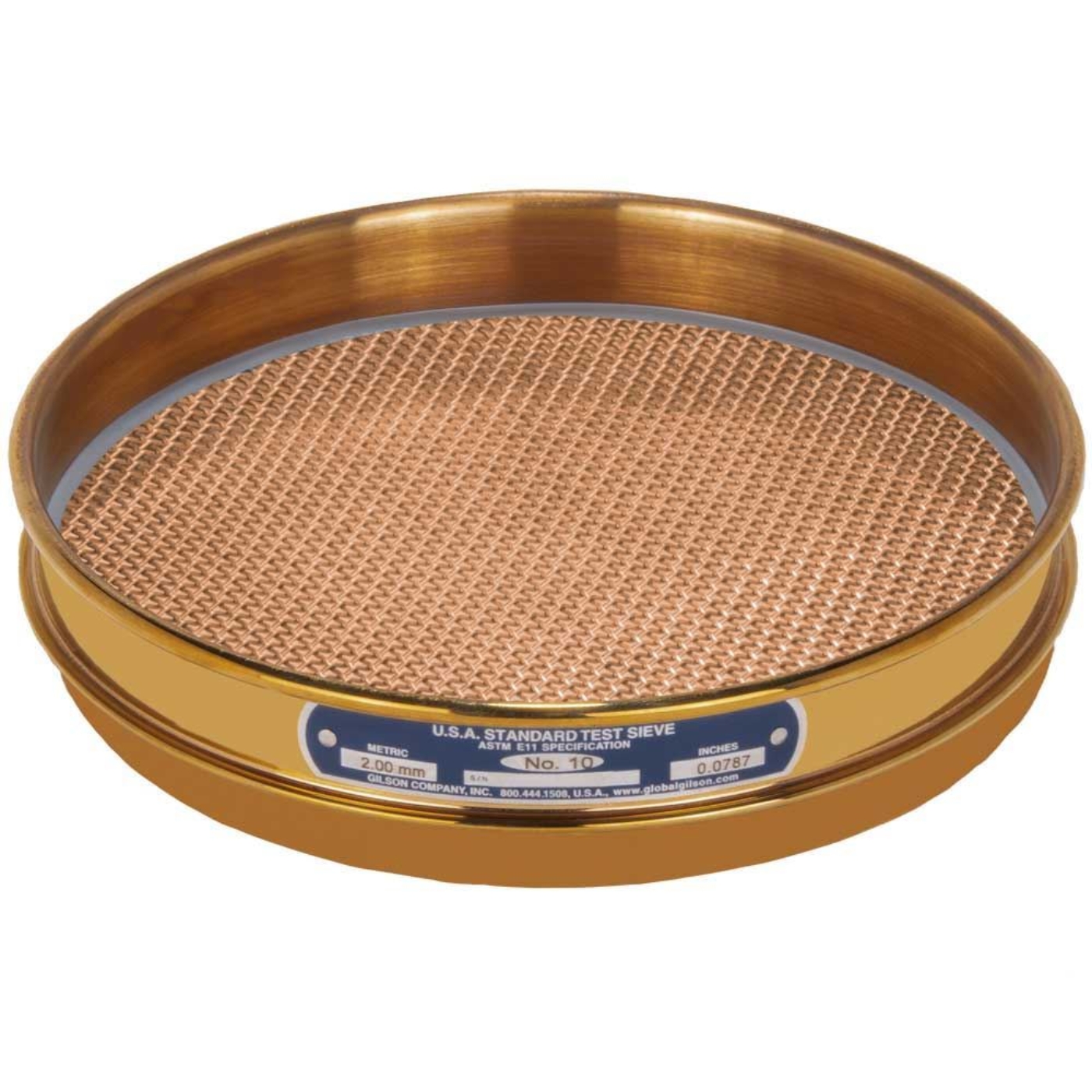 Picture of 8in Sieve, All Brass, Half-Height, No.10