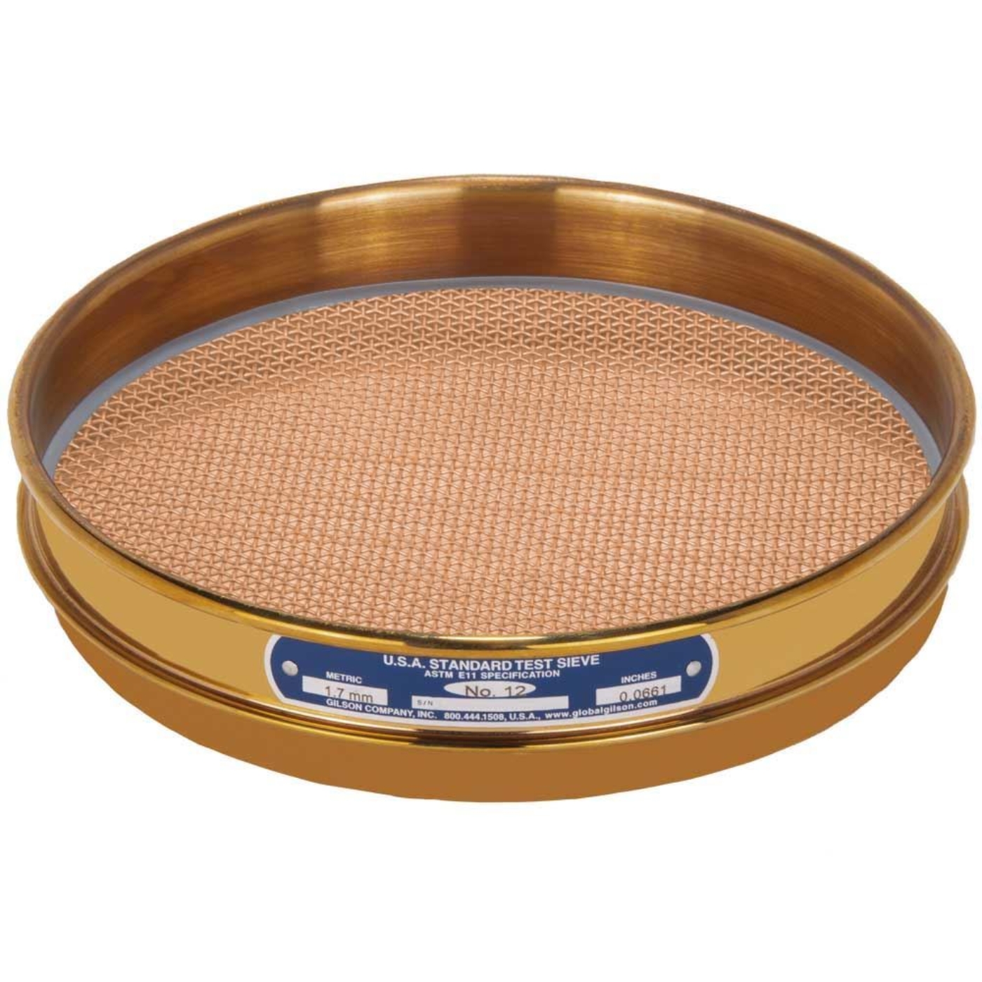 Picture of 8in Sieve, All Brass, Half-Height, No.12