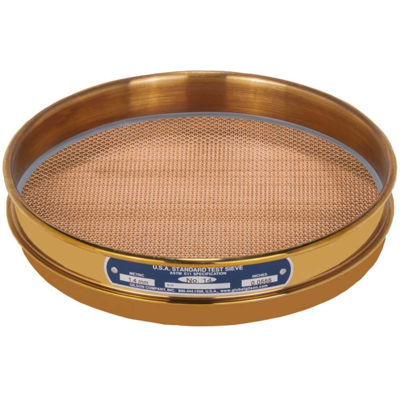 Picture of 8in Sieve, All Brass, Half-Height, No.14