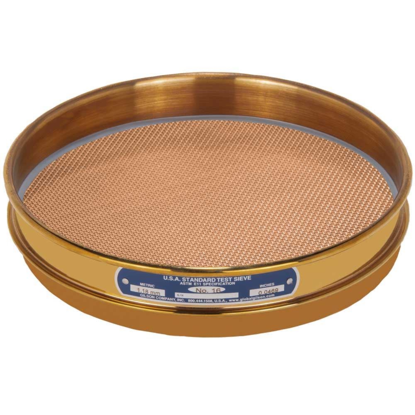 Picture of 8in Sieve, All Brass, Half-Height, No.16