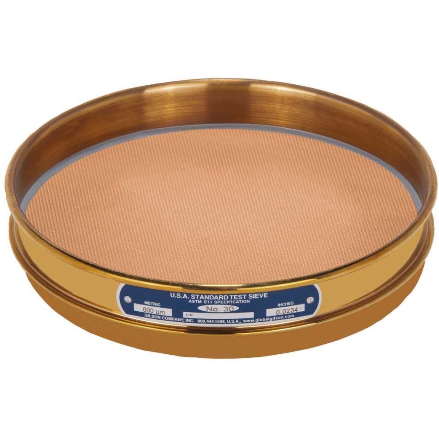 Picture of 8in Sieve, All Brass, Half-Height, No.30