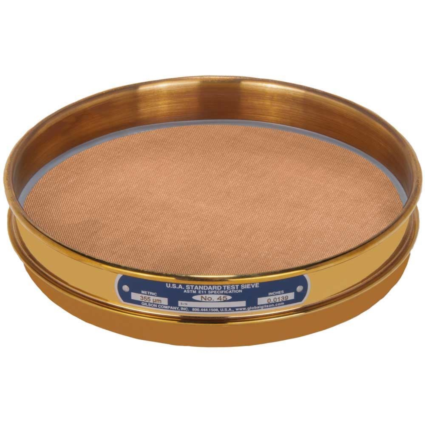 Picture of 8in Sieve, All Brass, Half-Height, No.45