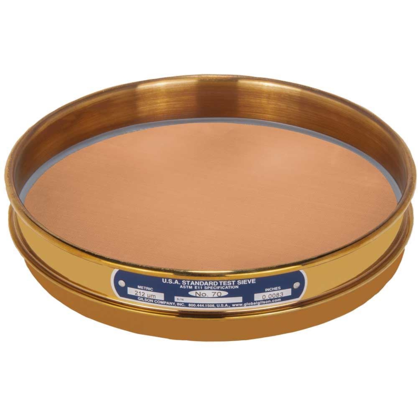 Picture of 8in Sieve, All Brass, Half-Height, No.70